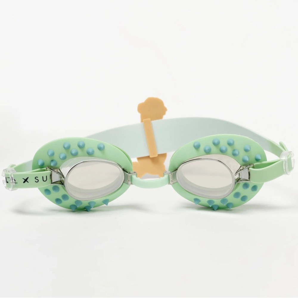 NWT Sunnylife Kids Swim Goggles Shred Turtle Aqua